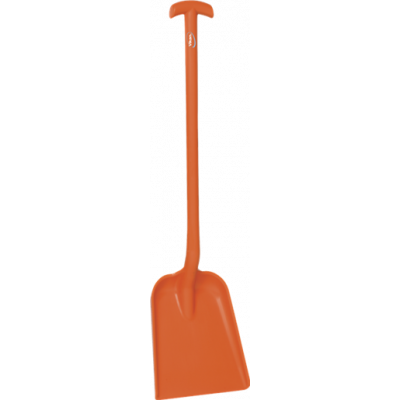 Лопата Vikan монолитная, 327x271x50 мм, оранжевый цвет, 1035 мм