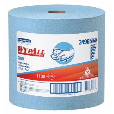 Протирочный материал в рулонах WypAll X60 голубой (1 рулон 1100 листов)