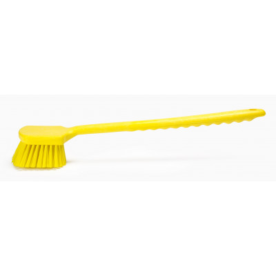 4102 Щетка HACCPER с длинной ручкой для мытья и оттирки, жесткая, 500 мм (желтый)