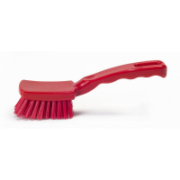 Щетка HACCPER с короткой ручкой для мытья посуды, жесткая, 177 мм (красный)