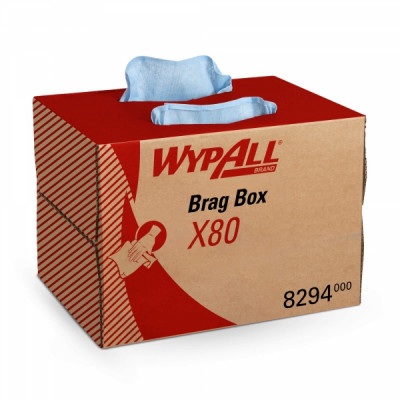 Протирочный материал WypAll® X80 - Упаковка BRAG* Box голубой/синий 160 листов