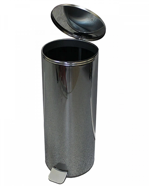 Урна с педалью (хром) 30 л (УМП-30 хром)