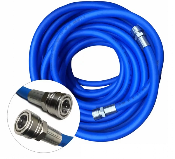 Шланг HACCPER Control point пятислойный для подачи воды и растворов, 15 м, с муфтами 1/2", Cиний (B)